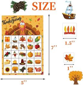 img 2 attached to 🍁 Thanksgiving Bingo Game - Fall themed Bingo Cards for Kids, 24 Players - Autumn Bingo Cards Game perfect for Thanksgiving Party, School Classroom and Family Activities - Thanksgiving Party Favors