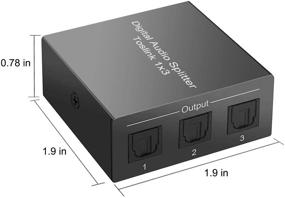 img 1 attached to Разветвитель Toslink на 3 порта: поддержка Dolby Digital & DTS 5.1, алюминиевый сплав, в комплекте оптический кабель