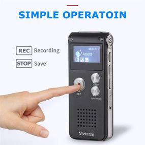 img 2 attached to 🎙️ Metatze 8GB Digital Voice Activated Recorder with Lavalier Microphone - Mini Audio Device for Lectures, Meetings| USB Rechargeable, HD Sound, Noise Reduction, Portable Recording Efficiency