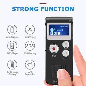 img 3 attached to 🎙️ Metatze 8GB Digital Voice Activated Recorder with Lavalier Microphone - Mini Audio Device for Lectures, Meetings| USB Rechargeable, HD Sound, Noise Reduction, Portable Recording Efficiency