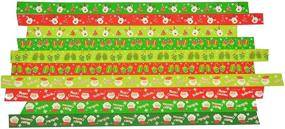 img 1 attached to 🎁 iSuperb 22Yards 9/10’’ Christmas Ribbon: Santa Claus Gloves Pattern, Multicolor Gift Wrap Ribbon - 10x 2-1/2 Yds