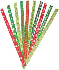 img 2 attached to 🎁 iSuperb 22Yards 9/10’’ Christmas Ribbon: Santa Claus Gloves Pattern, Multicolor Gift Wrap Ribbon - 10x 2-1/2 Yds