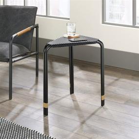 img 3 attached to 🖤 Sauder Triangle Side Table in Black Finish - Boulevard Cafe Collection