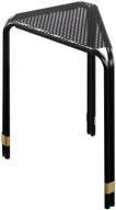 🖤 sauder triangle side table in black finish - boulevard cafe collection logo