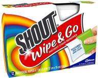🙌 shout wipe & go - convenient stain treater towelettes, pack of 12 logo