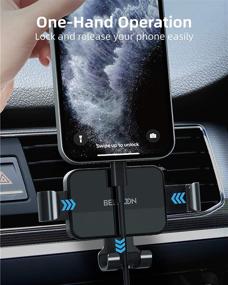 img 3 attached to 📱 Beemoon Auto-Lock and Auto-Release Cell Phone Holder: Compatible with iPhone 11 Pro, 11 Pro Max, X, XS, XR, 8, 7, 6 Plus; Galaxy S7, S8, S9, S10; Google Nexus