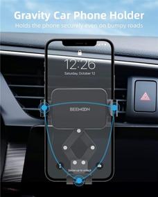 img 2 attached to 📱 Beemoon Auto-Lock and Auto-Release Cell Phone Holder: Compatible with iPhone 11 Pro, 11 Pro Max, X, XS, XR, 8, 7, 6 Plus; Galaxy S7, S8, S9, S10; Google Nexus