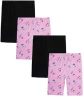 🌸 flower-patterned active stretch shorts for girls - dreamstar girls' clothing logo