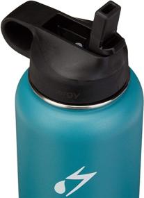 img 2 attached to 💧 32 oz Teal Pantone Hydro Energy Vacuum-Insulated Stainless-Steel Water Bottle