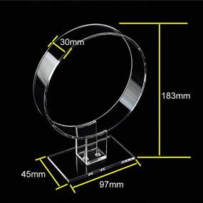 img 2 attached to 🔗 Lasenersm Clear Acrylic Headband Display Stand - Single Holder for Hairbands & Hair Hoops - Transparent Organizer for Acrylic Headbands