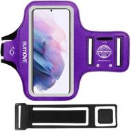 🏋️ stylish purple armband for galaxy s21/s20/s10/s9 by bumove - perfect for gym, running, and sports with key/card holder logo