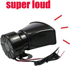 img 1 attached to 🚓 CARMOCAR 100W Car Siren Horn - 7 Tone Sound, Police Mic PA Speaker System, Emergency Microphone Amplifier. 12V Electric Horn for Emergency Vehicle