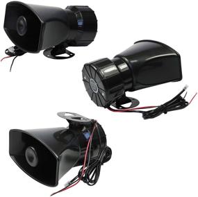 img 2 attached to 🚓 CARMOCAR 100W Car Siren Horn - 7 Tone Sound, Police Mic PA Speaker System, Emergency Microphone Amplifier. 12V Electric Horn for Emergency Vehicle