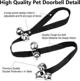 img 2 attached to 🔔 Adjustable XIRGS Dog Training Bell - Clear Ring Potty Pet Doorbell for Toilet Training & Hunting - Large Dog Bells with Whistle for Effective Pet Communication