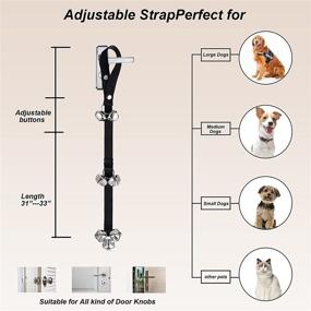 img 1 attached to 🔔 Adjustable XIRGS Dog Training Bell - Clear Ring Potty Pet Doorbell for Toilet Training & Hunting - Large Dog Bells with Whistle for Effective Pet Communication