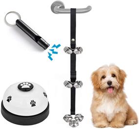 img 4 attached to 🔔 Adjustable XIRGS Dog Training Bell - Clear Ring Potty Pet Doorbell for Toilet Training & Hunting - Large Dog Bells with Whistle for Effective Pet Communication