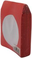 bestduplicator - cdslv-100-rd premium thick red paper cd/dvd sleeves envelope with window cut out and flap logo
