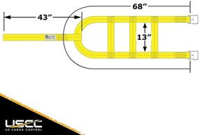 img 2 attached to 🚗 Premium Yellow Car Dolly Strap with Flat Hook End Fittings for Secure Tow Dolly Hauling - Fits 14-17 Inch Wheels - 3333 lb Working Load Limit