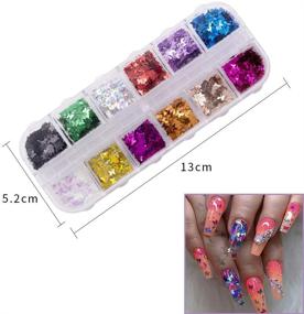 img 2 attached to 💅 Kalolary 24 Color/Set 3D Butterfly Nail Glitter Sequins: Perfect Nail Art Decoration Resin Mold DIY Makeup Kit