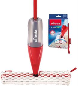 img 4 attached to 🧼 Multicoloured Vileda 1-2 Max Spray & Clean Spray Mop with Tank for Tiles, Parquet, and Laminate - Ideal for Efficient Wet Cleaning
