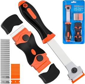 img 4 attached to Windshield & Glass Razor Scraper Set - 2 Tools for Easy 🔪 Label, Sticker, Tint, and Grease Removal (Includes 20 Metal & 10 Plastic Blades)