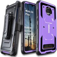 covrware aegis series case compatible with moto z4 / z4 play (2019) with [built-in screen protector] heavy duty full-body rugged holster armor cover [belt swivel clip][kickstand] cell phones & accessories logo