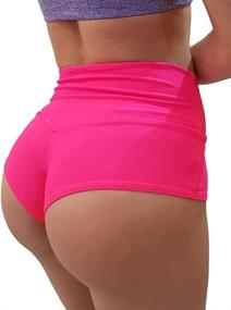 img 2 attached to BZB Women's High Waist Gym Workout Active Butt Lifting Yoga Shorts with Cut Out Design and Scrunch Booty, Perfect for Sports and Cardio