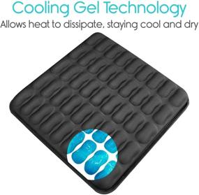 img 3 attached to Vive Max Gel Seat Cushion: Orthopedic, Bariatric Coccyx Pillow for Maximum Comfort and Pain Relief in Car, Truck, Wheelchair, Airplane, Stadium, and Office