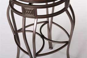 img 1 attached to 🪑 Hillsdale Montello Backless Swivel Counter Stool: Old Steel Finish & Brown Faux-Leather Seating