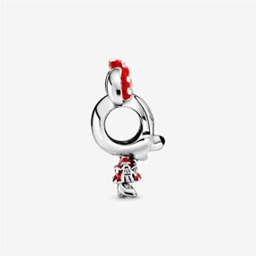 img 3 attached to MITSOKU Girl Mouse Polka Dot Dress Charms in 925 Sterling Silver with Enamel for Bracelets