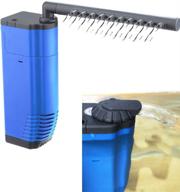 hitop submersible aquarium internal filter: adjustable underwater filter & water pump for fish tank up to 15 gallon logo