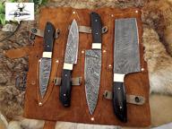 pieces cleaver overall damascus leather logo