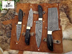 img 4 attached to Pieces Cleaver Overall Damascus Leather