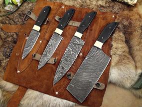 img 3 attached to Pieces Cleaver Overall Damascus Leather