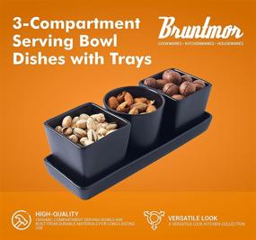 img 2 attached to Bruntmor Ceramic Compartment Serving Versatile: Unleash the Power of Versatility!