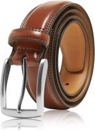 👔 top-quality genuine leather dress belts for men: essential men's accessories logo