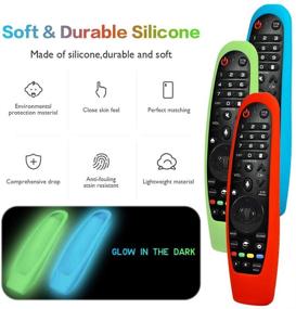 img 1 attached to 📺 Silicone TV Remote Case 3-Pack for LG AN-MR19BA/AN-MR18BA/AN-MR650/AN-MR600 Smart TV Remote Control - Shockproof and Protective Cover with Anti-Slip, Skin Holder Sleeve Protector