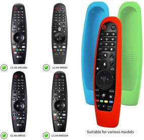 img 3 attached to 📺 Silicone TV Remote Case 3-Pack for LG AN-MR19BA/AN-MR18BA/AN-MR650/AN-MR600 Smart TV Remote Control - Shockproof and Protective Cover with Anti-Slip, Skin Holder Sleeve Protector