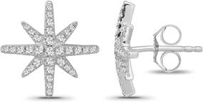 img 3 attached to Sterling Silver Diamond Earrings: Exquisite Jewelry for Women & Girls