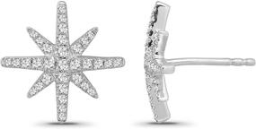 img 2 attached to Sterling Silver Diamond Earrings: Exquisite Jewelry for Women & Girls