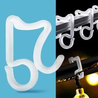 🎄 holiday light clips - christmas light hooks for outdoor decoration - weatherproof gutter hooks for halloween and christmas string lights - 100 pieces logo