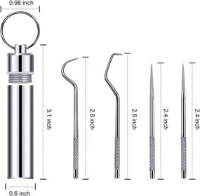 img 3 attached to 🌍 Travel-Friendly Stainless Steel Toothpicks: Portable and Reusable