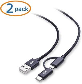 img 3 attached to 🔌 Cable Matters 2-Pack 2-in-1 USB-C Cable (USB Type-C Cable) with Attached USB C to Micro USB Adapter, 3.3 Feet - Compatible with Samsung Galaxy S9, S8, Note 8, and More