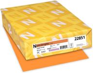 🧡 neenah astrobrights cosmic orange 65 lb cardstock - 250 sheets, 8.5 x 11 inches - premium color stock logo