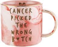 🎗️ cancer survivor gifts: empowering women fighting breast cancer - pink marble mug and more logo