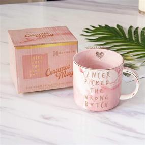 img 3 attached to 🎗️ Cancer Survivor Gifts: Empowering Women Fighting Breast Cancer - Pink Marble Mug and More