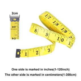 img 3 attached to 📏 Alinana Soft Measuring Tape for Body - Double Scale Pocket Tape Measure (120in 3M) - Sewing Tailor Cloth Body Measurement - Yellow (2 Pack)