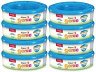 🗑️ playtex diaper genie refill bags: max odor lock & antimicrobial, ideal for diaper genie pails - 8 pack, 270 count (2160 count) logo
