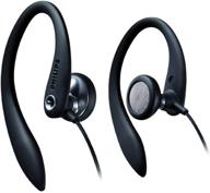 🎧 черные наушники philips shs3200bk/37 с гибким крючком для ушей - улучшите своё звуковое восприятие! логотип