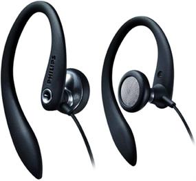 img 2 attached to 🎧 Black PHILIPS SHS3200BK/37 Flexible Earhook Headphones - Enhance Your Sound Experience!